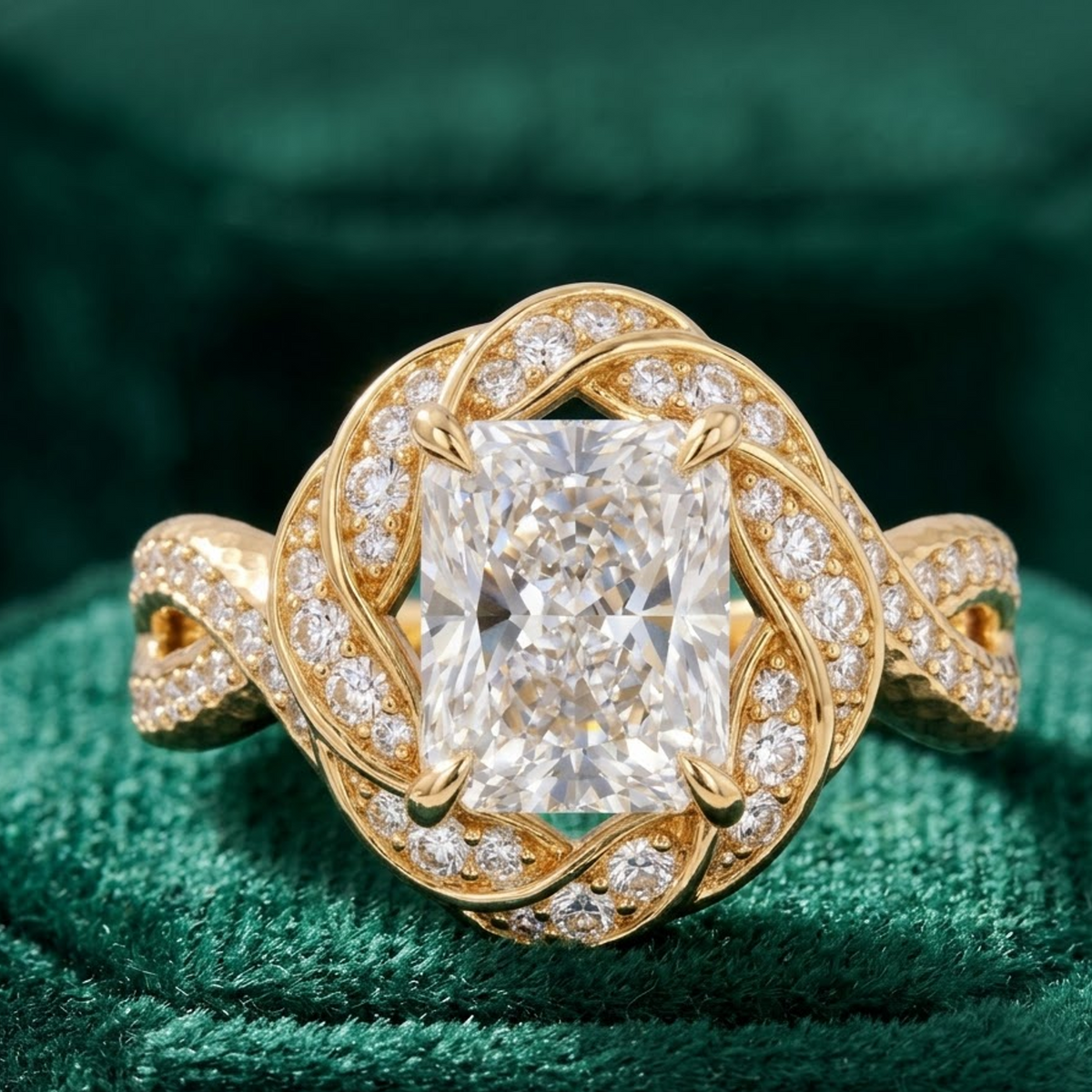 halo radiant engagement ring​


