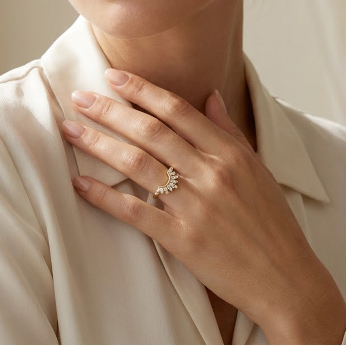 anniversary bands with baguettes​

