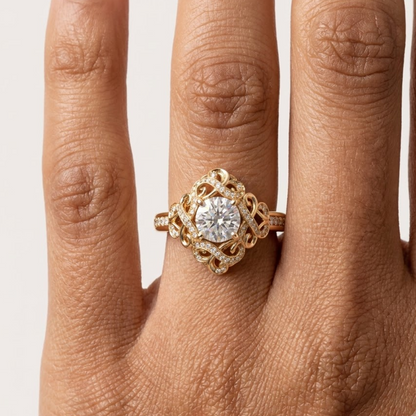 elegant lab grown engagement ring