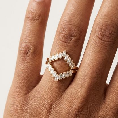 open cuff lab grown diamond ring
