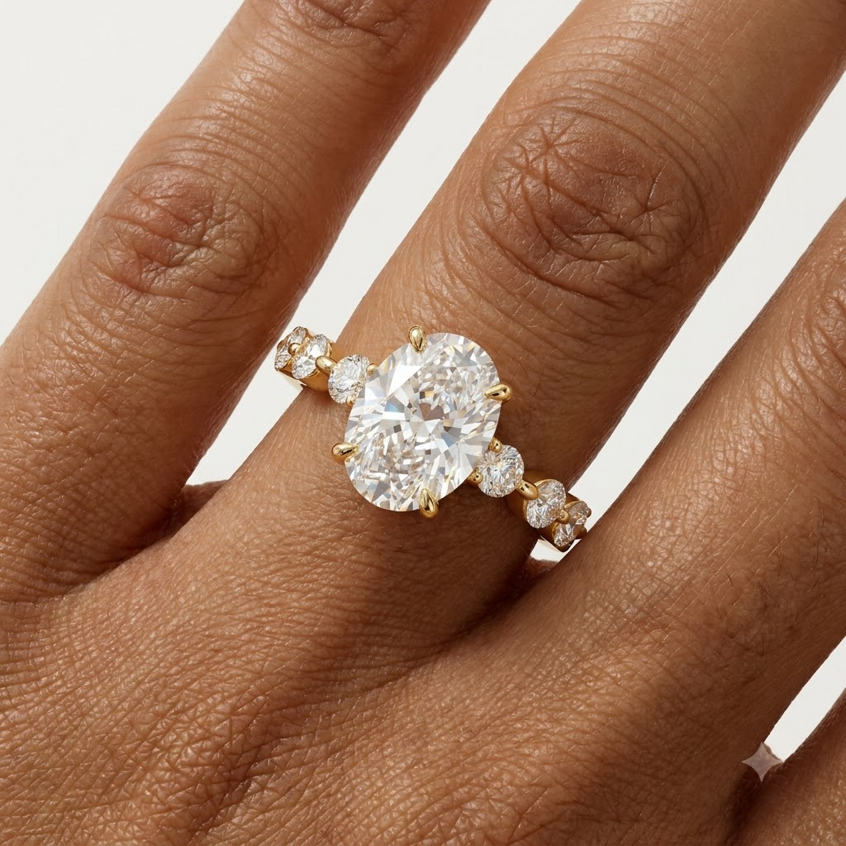 1.00ct Oval Cut Lab Grown Diamond Classic Engagement Ring