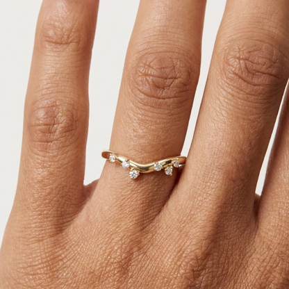 round cut lab grown diamond wedding band