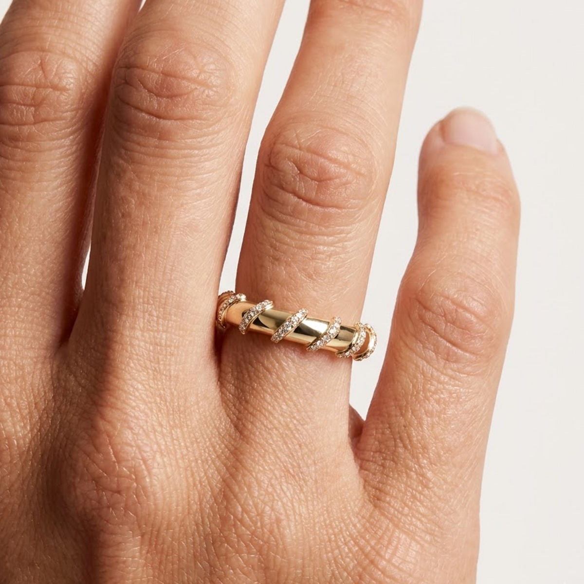 modern lab grown diamond wedding band