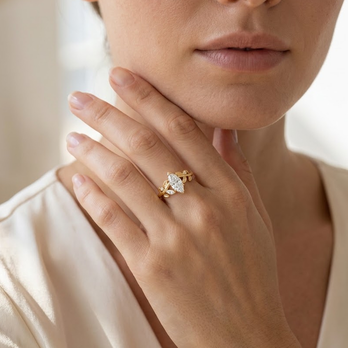 marquise shaped engagement ring​

