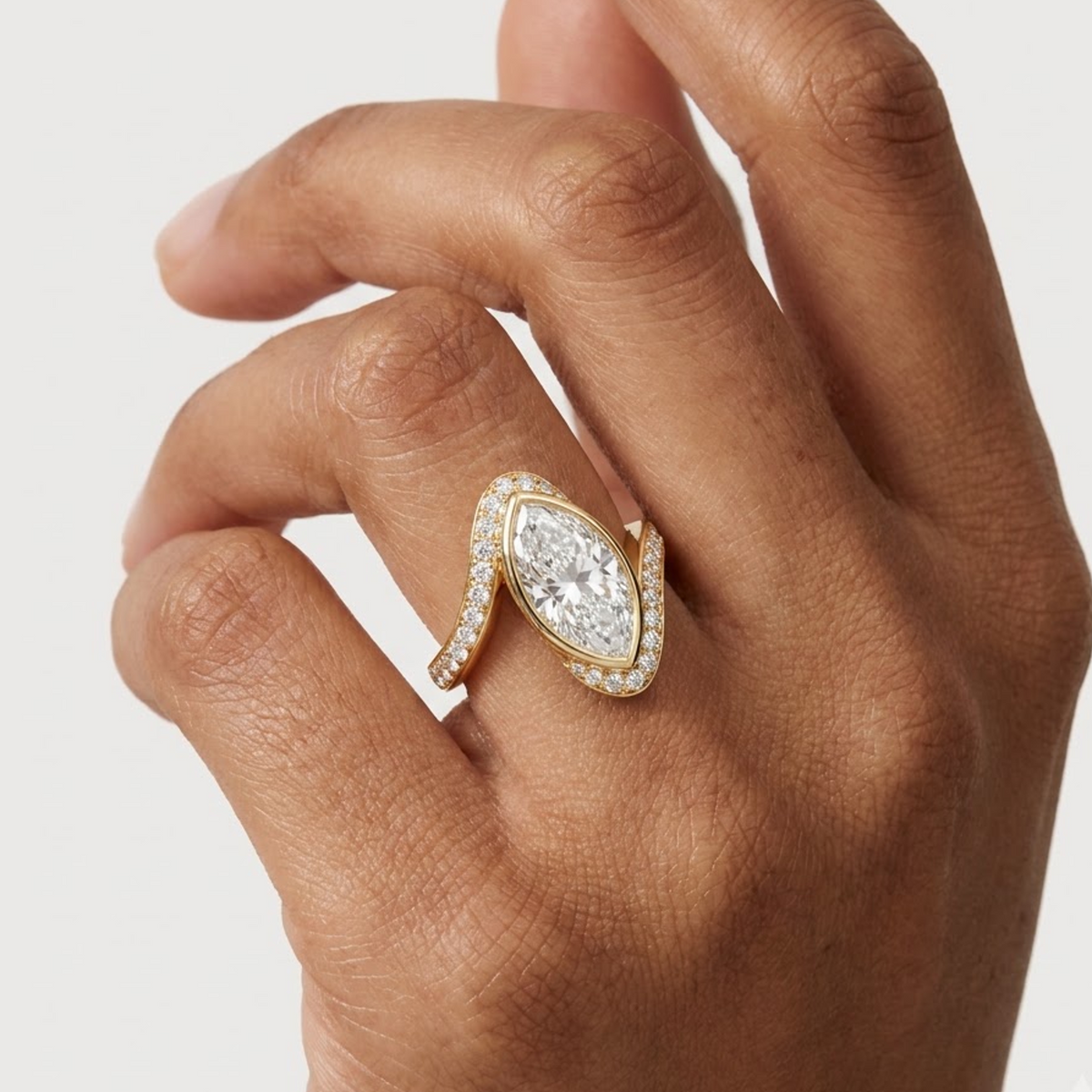 halo marquise engagement ring​

