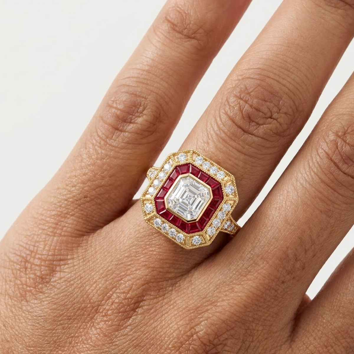 asscher engagement ring​

