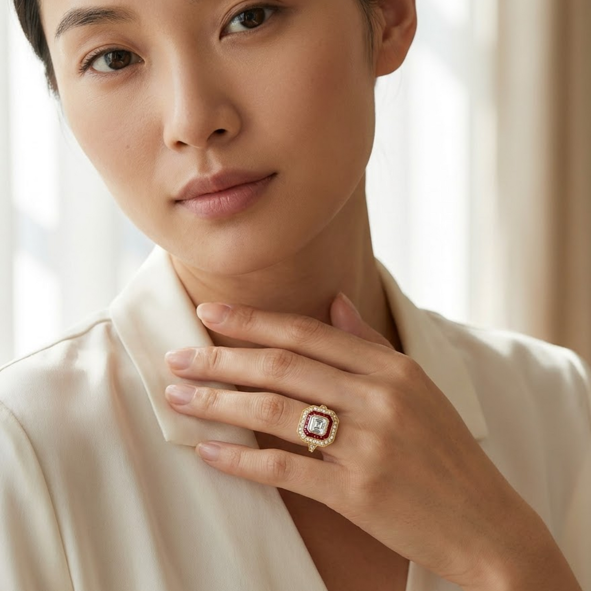 asscher engagement ring​

