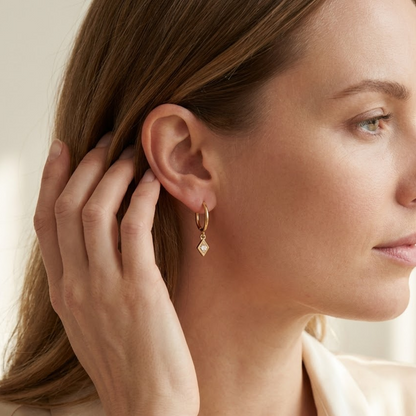 dangly gold earrings​

