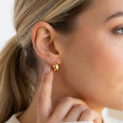 chunky gold earrings for women​

