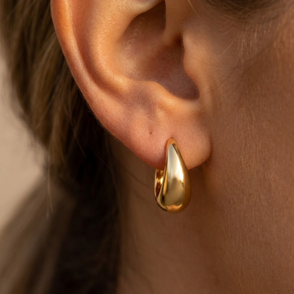 gold earrings chunky​

