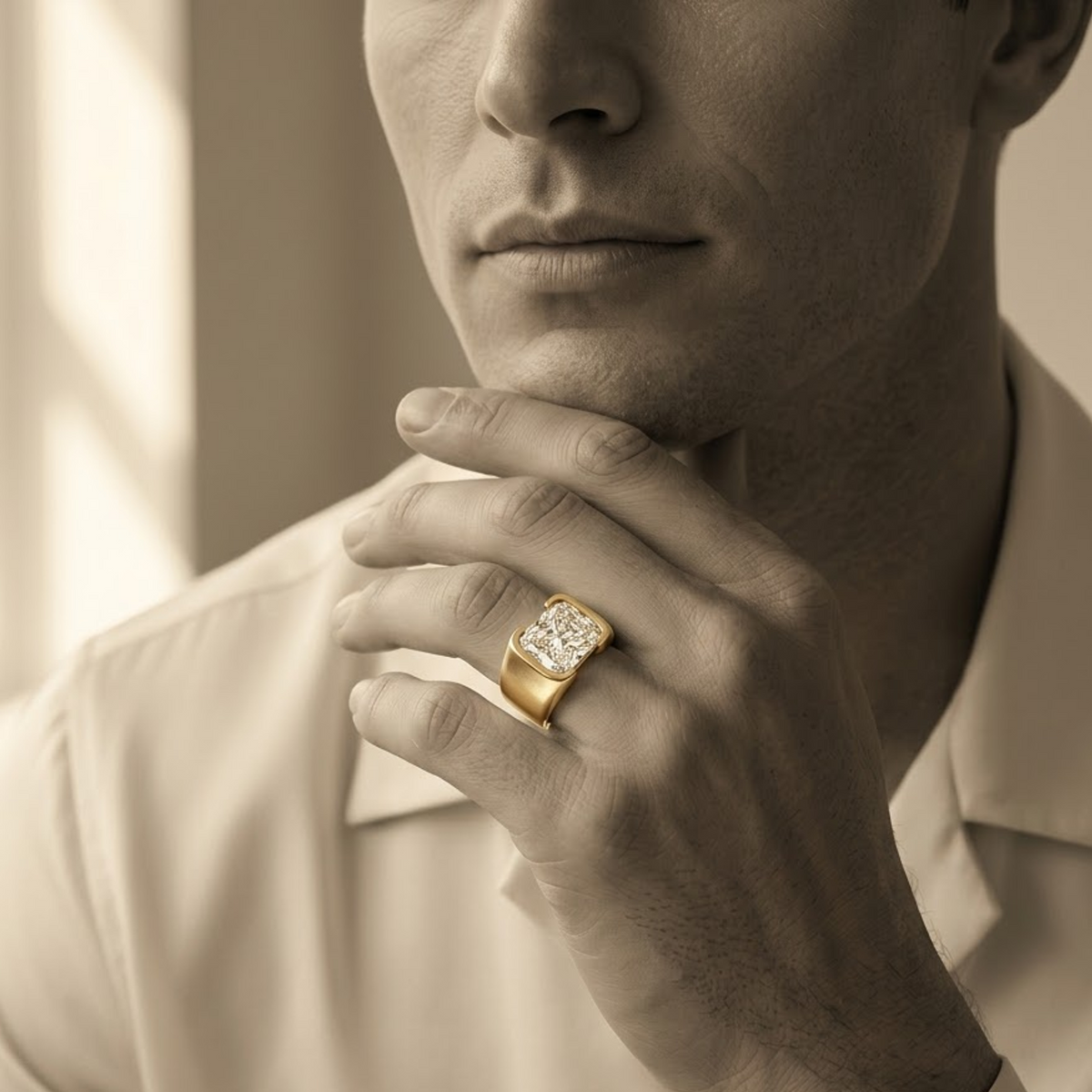 gold engagement rings radiant cut​

