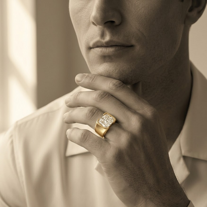 gold engagement rings radiant cut​


