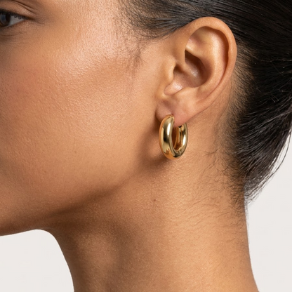 18k gold chunky earrings​

