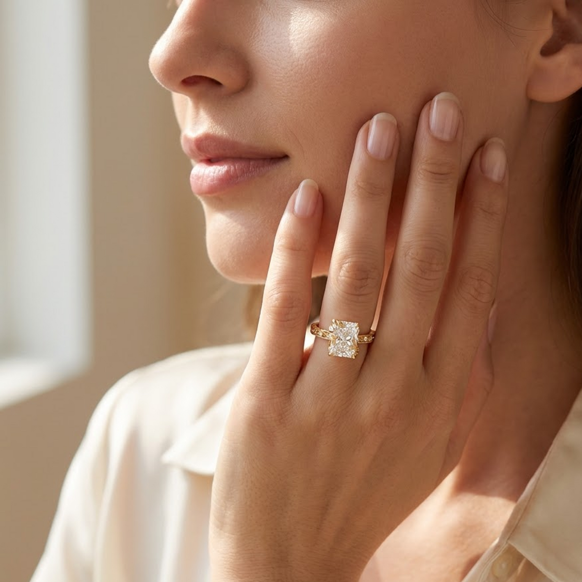 radiant cut engagement rings​

