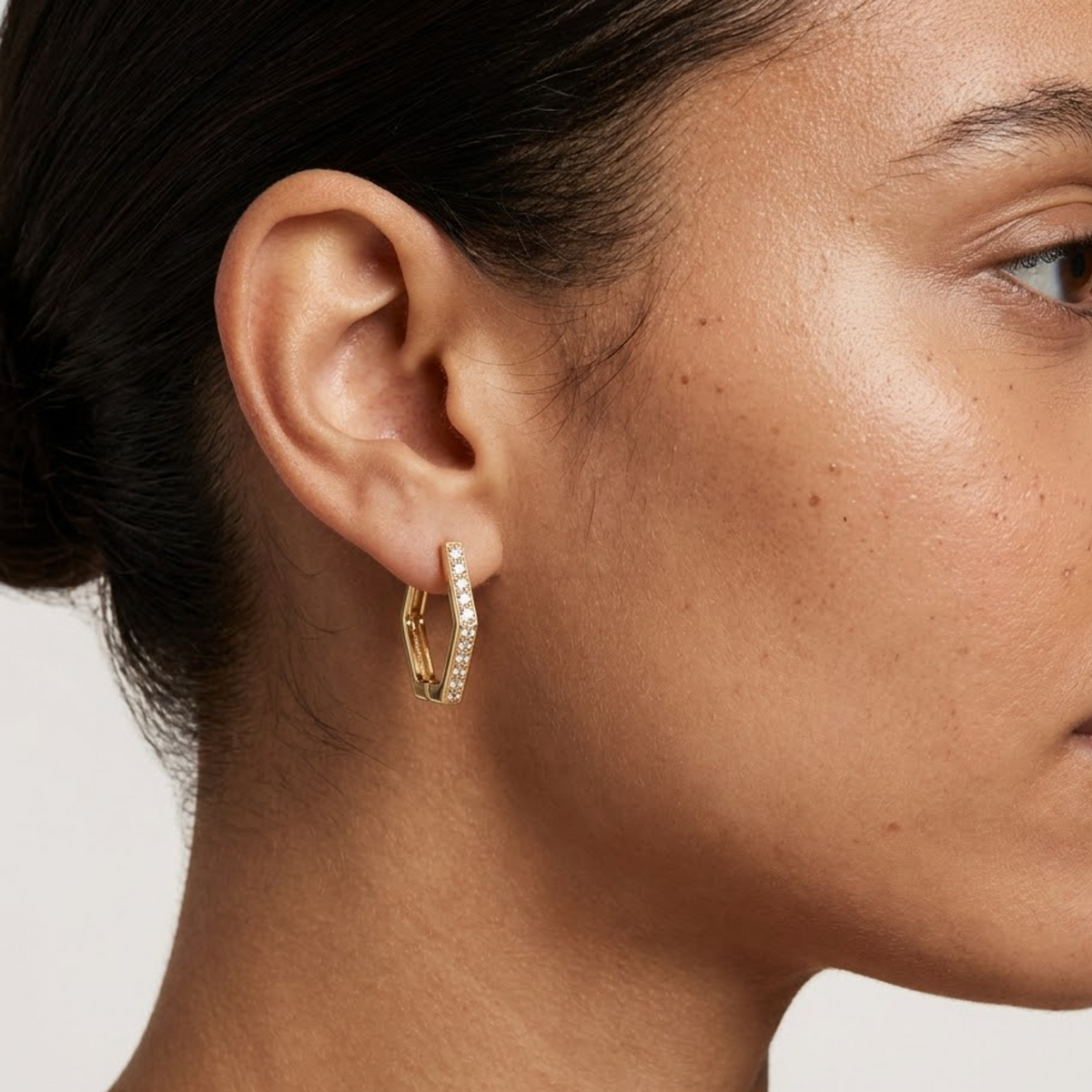 small hexagon earrings​

