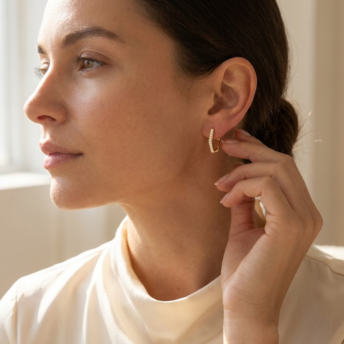 hexagon earring​

