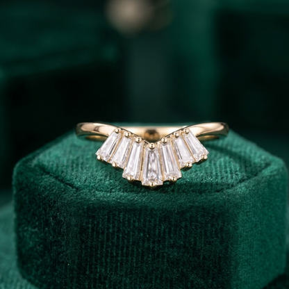 baguette band ring gold​

