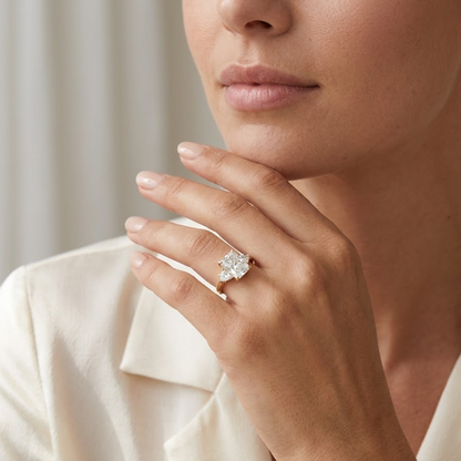 3 stone engagement rings​

