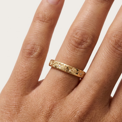 gold flower ring