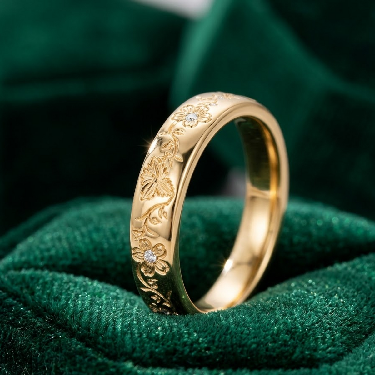 floral engagement ring