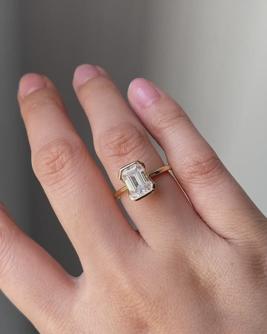 1.50Ct Emerald Cut Solitaire Engagement Ring