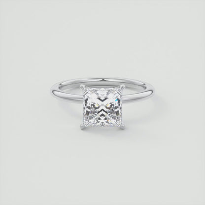IGI Certified 1.50CT Princess Cut Lab Grown Diamond Engagement Ring