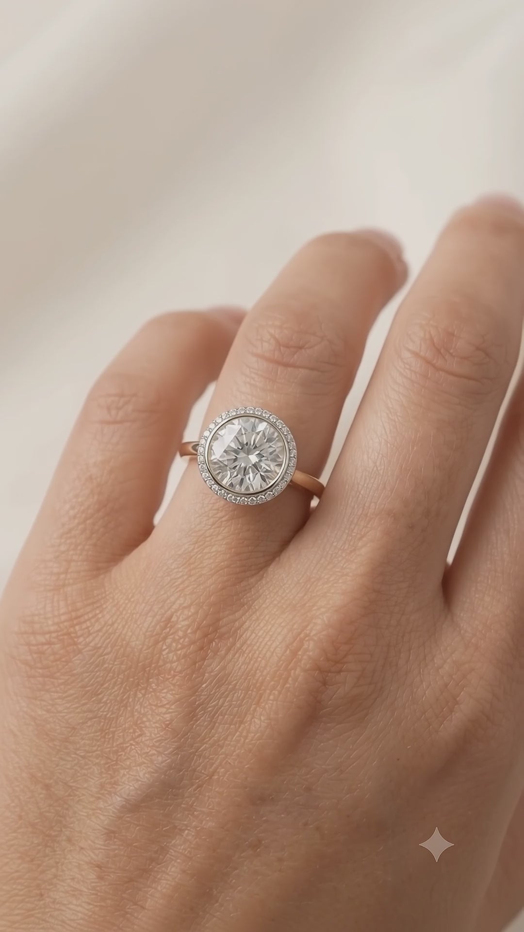 round halo engagement rings​

