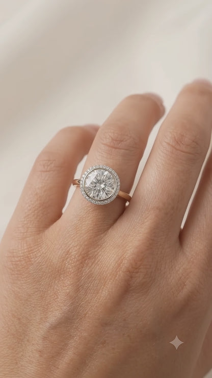 round halo engagement rings​

