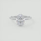 Certified 1.83Ct TW Oval Cut Diamond Engagement Ring Lab Grown 14k Gold