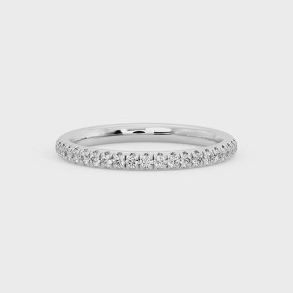 FG/VVS 1/4 ct Lab Grown Diamond Wedding Eternity Ring Wedding Band 14K White Gold