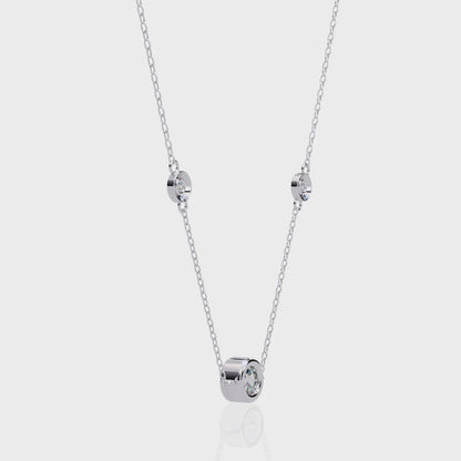 0.069Ct Lab Grown Diamond Station Necklace