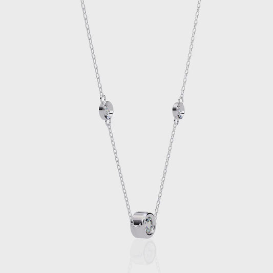 0.069Ct Lab Grown Diamond Station Necklace