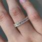 2.00ct Emerald Cut Natural Diamond Wedding Band