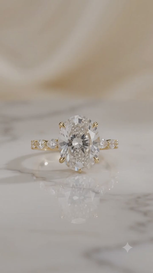 oval cut diamond ring​

