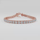 17.00 Carat Round Cut Lab Grown Diamond Tennis Bracelet, 14K Gold, Modern Jewelry Piece