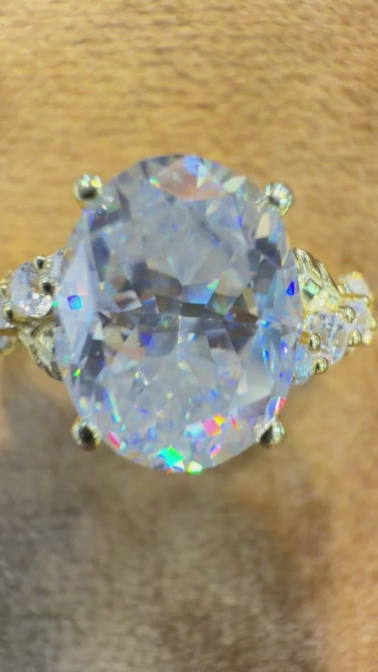 1.610ct Oval Cut Lab Grown Diamond Nature Inspired Leaf Engagement Ring
