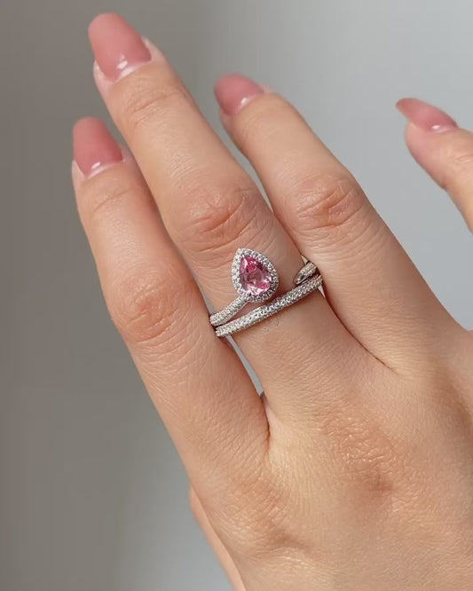 pink silver ring 