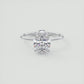 Certified 1.30Ct TW Oval Cut Diamond Engagement Ring Lab Grown 14k Gold