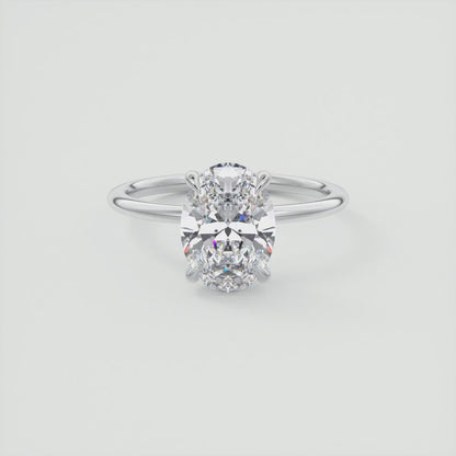 Certified 1.30Ct TW Oval Cut Diamond Engagement Ring Lab Grown 14k Gold