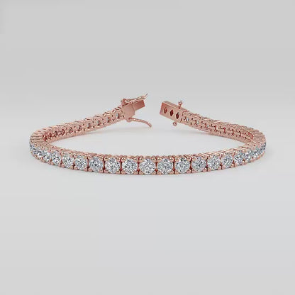 5.00 ct Classic Tennis Style Lab Grown Diamond Bracelet for Women, 14K Gold