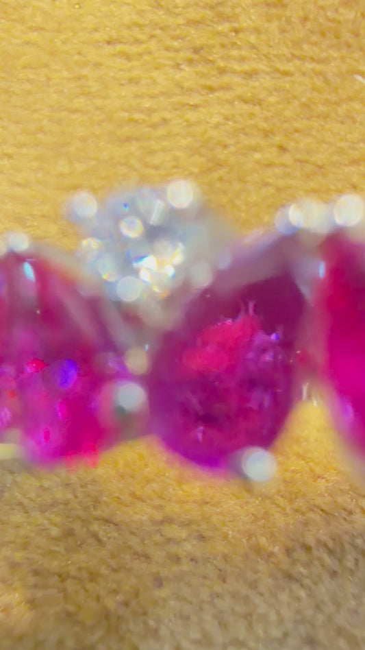 2.60 ct Pear Cut Ruby Lab Grown Diamond Eternity Wedding Band Ring