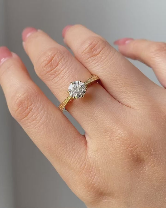 gold Moissanite Ring