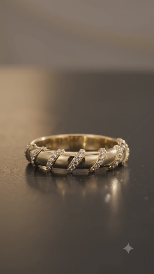 lab grown diamond stackable wedding band