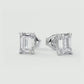 1.00ct Emerald Cut Lab Grown Diamond Stud Earrings