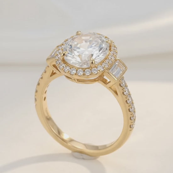 oval halo ring​

