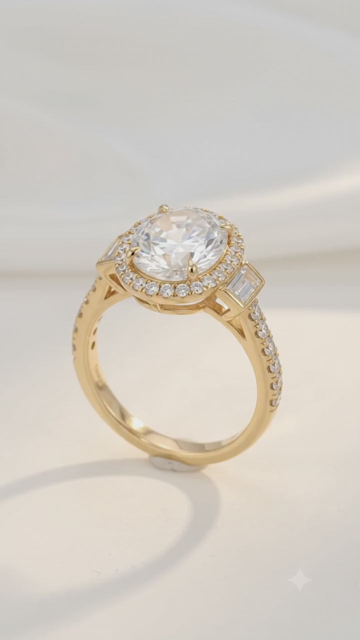 oval halo ring​

