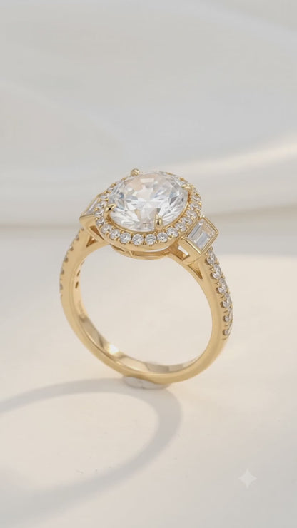 oval halo ring​

