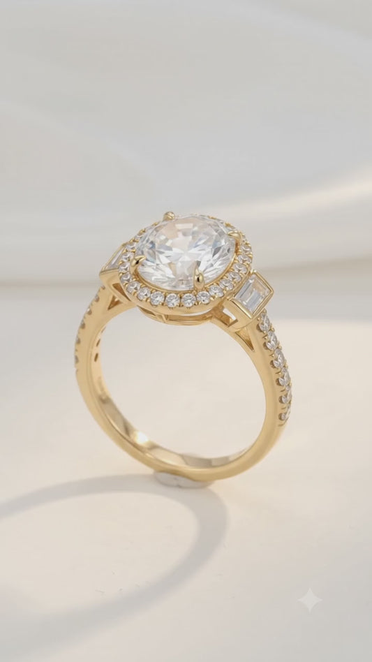 oval halo ring​

