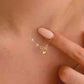 14K Rose Gold Bow & Heart Necklace • Dainty Charm Pendant