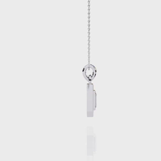 0.970CT Emerald Halo Lab Diamond Pendant Necklace